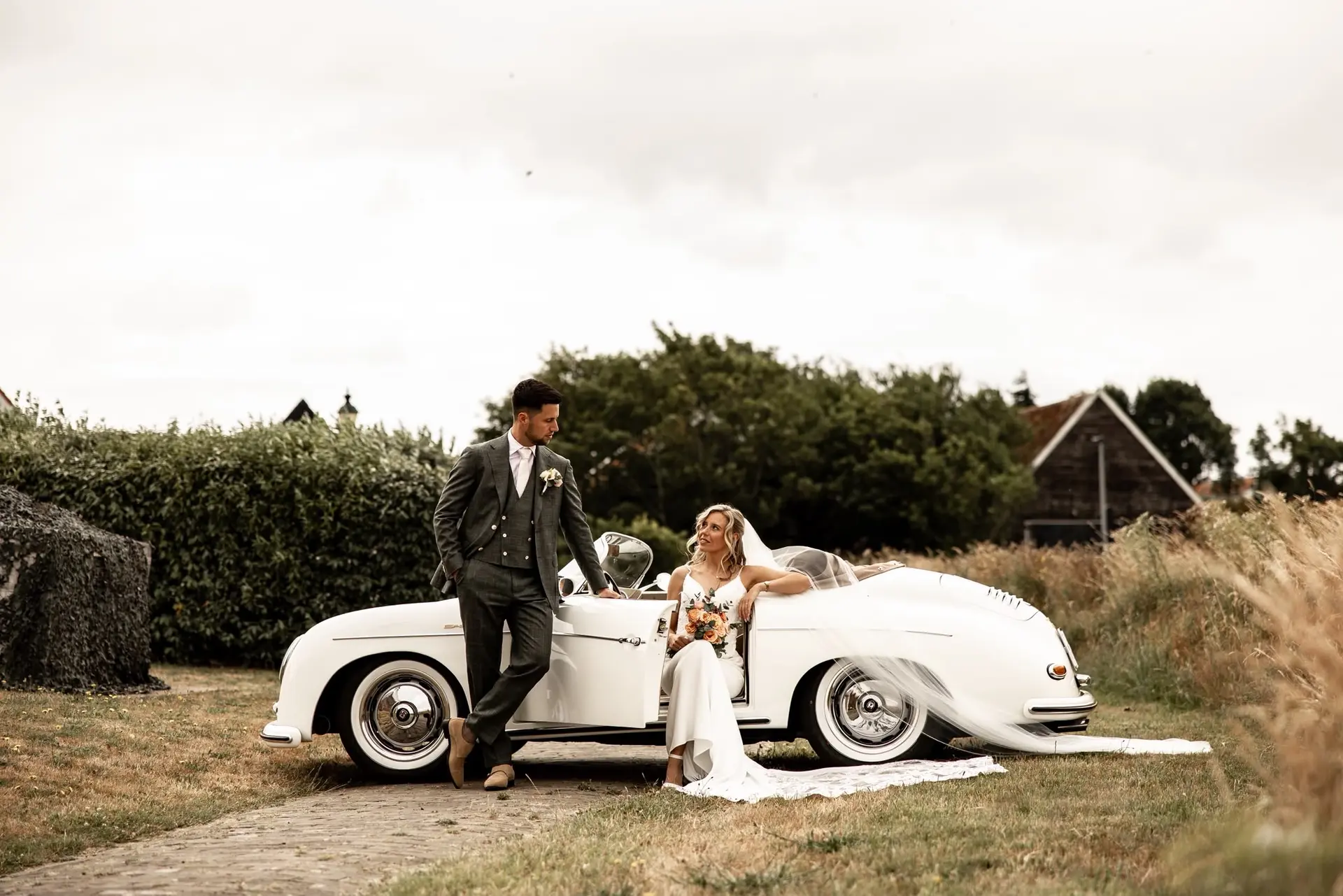 Porsche 356 Speedster wit&beige