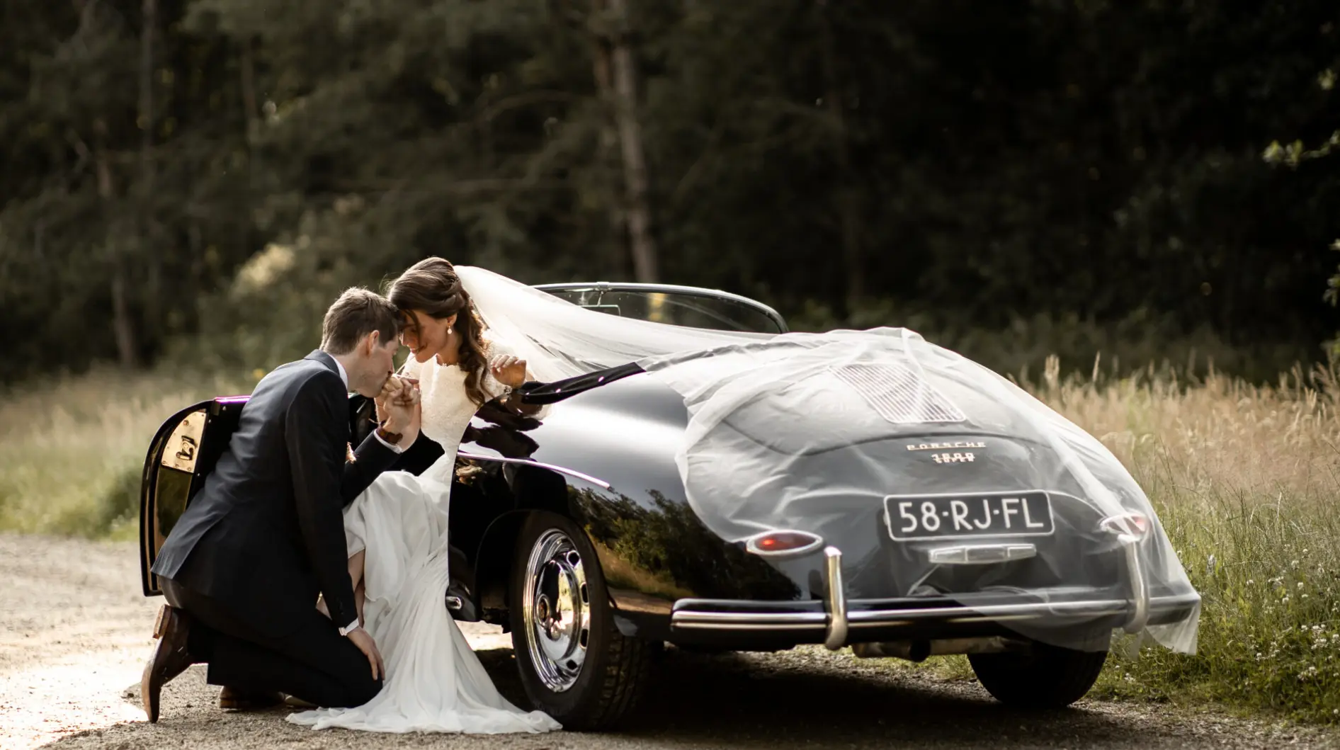 Porsche 356 speedster cabrio zwart