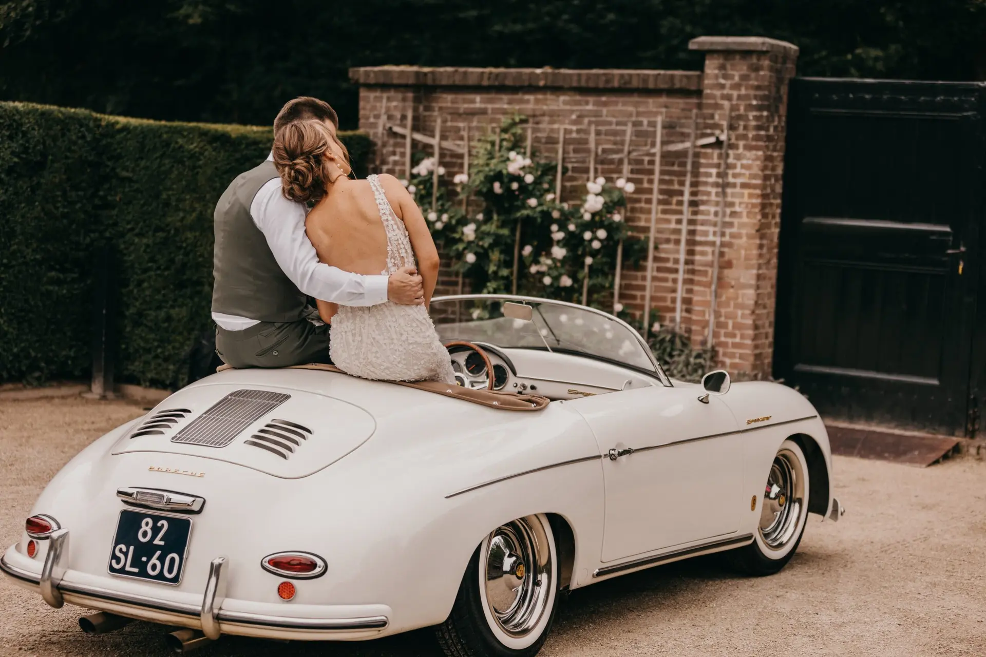 Porsche 356 Speedster wit&beige
