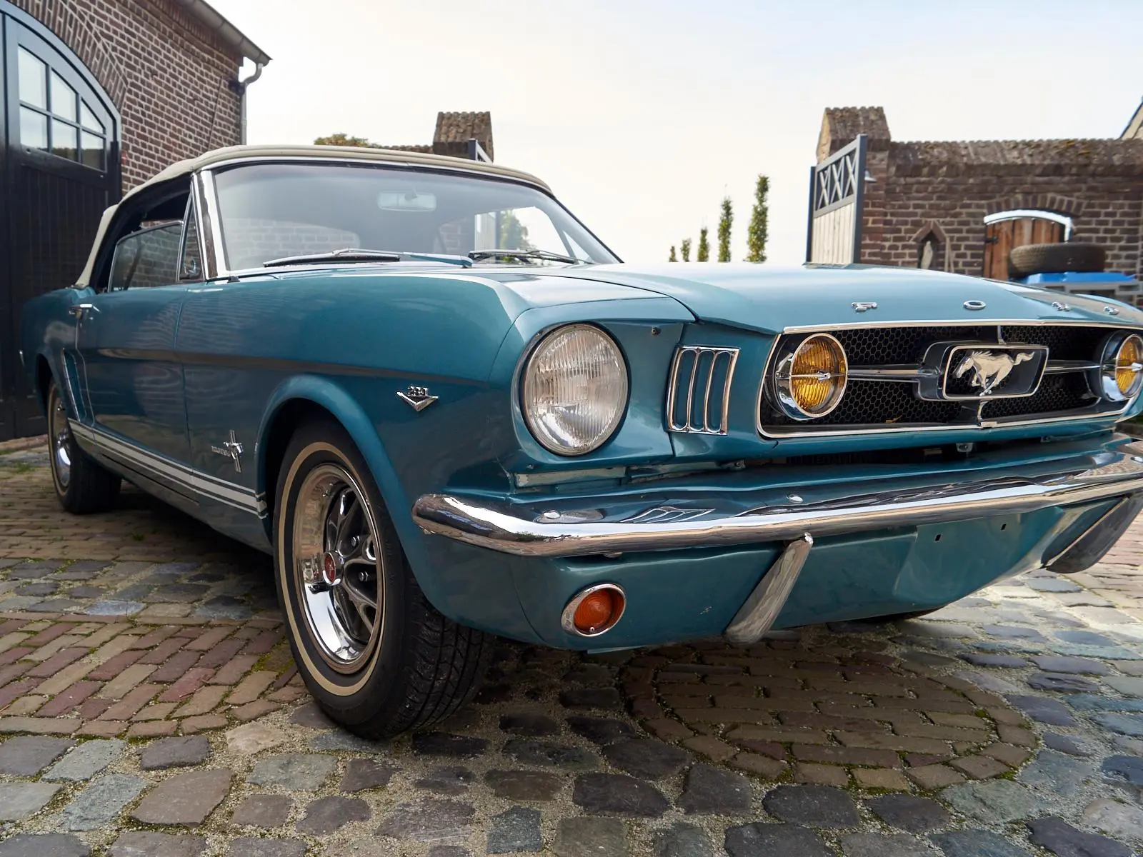 Ford Mustang GT Cabriolet blauw V8